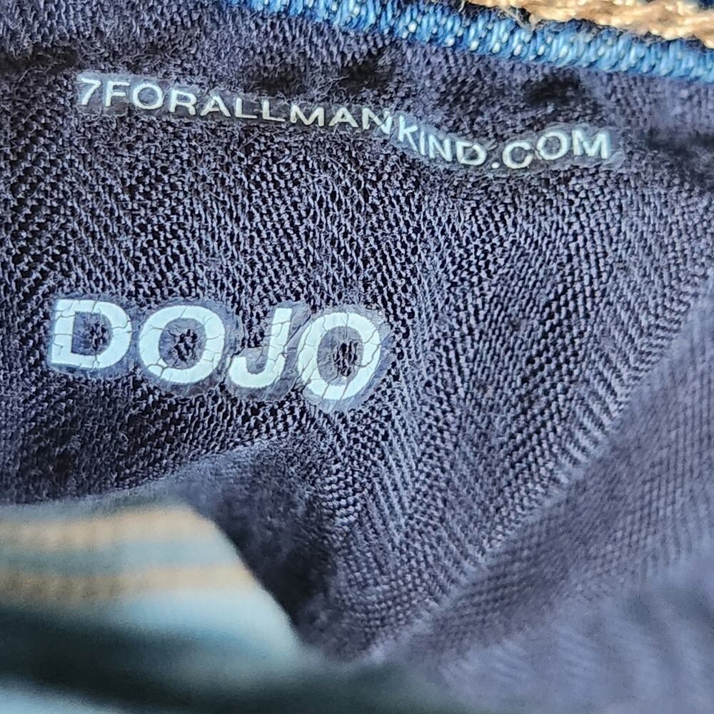 7 For All Mankind B(air) Dojo Jeans SZ 32 Bootcut Flare Stretch Blue Denim Pants - Picture 9 of 16